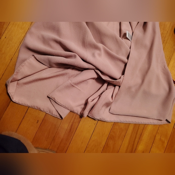 Dress The Population Gracelyn Blouson Jersey maxi dress.High split. Pink. Size L - Picture 14 of 16